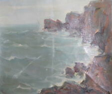 1987 OIL PAINTING SEASCAPE SEASHORE for sale  Shipping to Canada