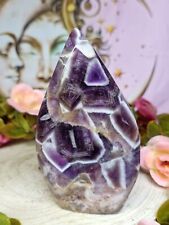 Pretty Dream Amethyst Crystal Carving 10.4cm 145g Chevron Dog Tooth for sale  Shipping to South Africa