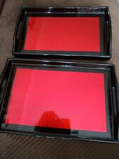 Lacquerware rectangular red for sale  ABINGDON