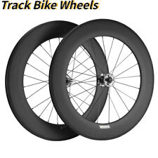 Usado, Conjunto de rodas de bicicleta de carbono velocidade única Clincher engrenagem fixa 700C rodas de bicicleta de pista comprar usado  Enviando para Brazil