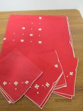 Red tablecloth serviettes for sale  BELPER