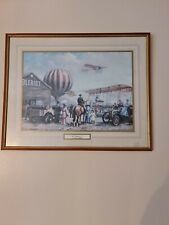 Used, AIR DISPLAY 1910 AIR BALLOON FLIGHT Kevin Walsh Signed framed Print for sale  DONCASTER