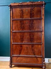 Antique 19 Cupboard Side Cabinet Biedermeier Bookcase Mahogany Blender Schrank  for sale  Shipping to South Africa
