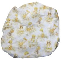 Used, Vintage Cot Fitted Sheet Yellow Boys & Girls 70s Fabric Craft Nursery for sale  Shipping to South Africa