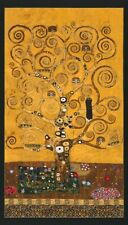 Panel de 24" x 44" Árbol de la vida Gustav Klimt Artista de pintura Tela de algodón D479.81 segunda mano  Embacar hacia Mexico