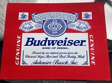Budweiser metal sign for sale  WHITSTABLE