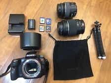 SONY Alpha SLT-A55 16.2 MP DSLR Camera - Black-Kit w/ 2 SONY Lens Very good cdt for sale  Shipping to South Africa