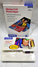 2 caixas de papel fotográfico Epson brilhante 4"x6" total de 150 folhas 1 é nova caixa aberta, usado comprar usado  Enviando para Brazil