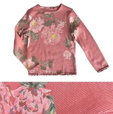 Girls NXT Ribbed Top Baby Long Sleeved Pink Floral Rib T-Shirt Cotton Rich  NEW for sale  Shipping to South Africa