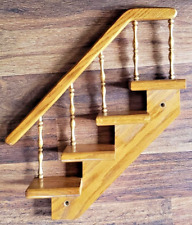 Prateleira de madeira feita à mão carvalho parede Knick Knack vitrine escada comprar usado  Enviando para Brazil