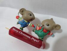 Ratón de Colección Enesco 1989 Feliz Navidad Pops Tesoro de Navidad Adorno segunda mano  Embacar hacia Argentina