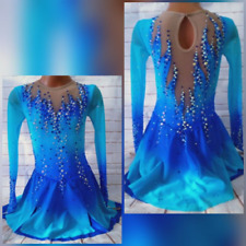 Vestido de patinação figura de gelo meninas malha competição desempenho roupas de treinamento, usado comprar usado  Enviando para Brazil