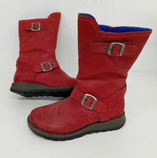 Red leather mid for sale  TIPTON