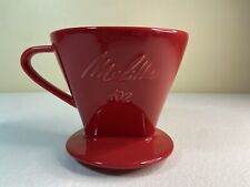 Alemão MELITTA # 102 Vermelho PORCELANA Despeje Sobre Filtro de Café Gotejante 1 Furo Cone comprar usado  Enviando para Brazil