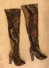 Brown knee boots for sale  Shipping to Ireland