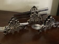 Vintage Silver Plated Buffet Caddy’s Set Of 3 For Cutlery Flatware Holder for sale  Shipping to South Africa