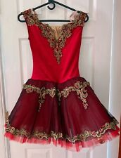 Women dance costume adult M medium AME red / gold Costume Gallery for sale  Shipping to South Africa