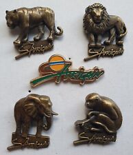 Very Beautiful African Safari Pin's 3D Monkey Tiger Lion Elephant / Signed Succeeds, used for sale  Shipping to South Africa