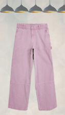 Ex River Island Women’s Denim Wide Leg Straight Trousers in Pink (A Bit Defect) for sale  Shipping to South Africa