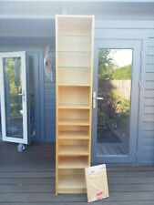 Used, Ikea 'BILLY' Birch Unit with Glass & Wooden Adjustable Shelves for sale  CHESSINGTON