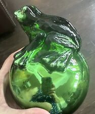 VTG Frog Shiny Green Mercury Glass Gazing Pond Garden Statue Ornamental NOTE 8” for sale  Shipping to South Africa