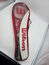 Wilson Badminton Rackets Racquets Set of 4 Red Black 3 1/2" Grip 2 Shuttlecocks for sale  Shipping to South Africa
