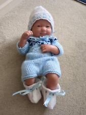 Berenguer Newborn Baby Boy Doll 13" Anatomically Correct In New Knitted Outfit  for sale  Shipping to South Africa