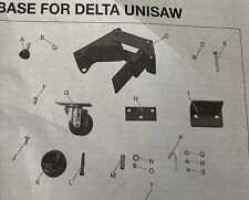 Usado, Kit de hardware base móvil Delta SOLO se adapta a Unisaw 50-257 50-2000 base móvil segunda mano  Embacar hacia Argentina