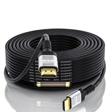 Usado, Cabo 4K HDMI 100' com amplificador de sinal embutido/HDMI 2.0 cabos de alta velocidade preto comprar usado  Enviando para Brazil