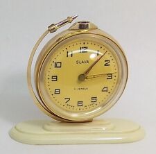 Reloj de mesa soviético de colección ""SLAVA"" reloj despertador cohete espacial URSS. Funcionando década de 1960 segunda mano  Embacar hacia Argentina