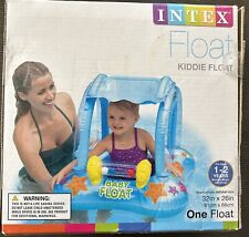 Intex Kiddie Float Baby Toddler Pool Raft Inflatable Seat w Sunshade NEW 32”x26”, used for sale  Shipping to South Africa