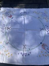 Vintage tablecloth hand for sale  PORTSMOUTH
