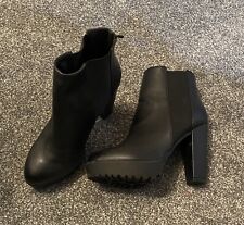 Black platform heeled for sale  LIVERPOOL