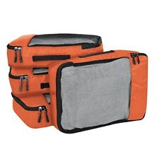 Bolsa de viagem organizadora de bagagem conjunto de 4 bolsas laranja tamanho médio comprar usado  Enviando para Brazil