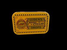 Used, Luden’s Menthol Cough Drops Metal Flip Top Tin Reading, PA. England Vintage for sale  Shipping to South Africa