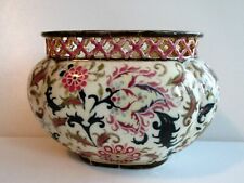 ZSOLNAY Pecs Antique Persian inspired with Reticulated Rim Pottery Vase 1880s for sale  Shipping to South Africa
