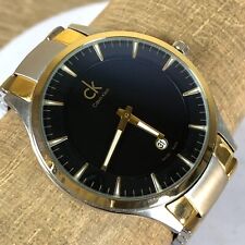 Reloj de cuarzo de acero inoxidable de dos tonos Calvin Klein para hombre 333A segunda mano  Embacar hacia Argentina