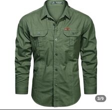 Camisas militares masculinas de carga verdes M G XL XXL comprar usado  Enviando para Brazil