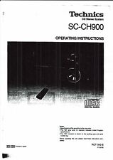 Technics manual de instrucciones user manual para SC-CH 900 inglés Copy, usado segunda mano  Embacar hacia Argentina