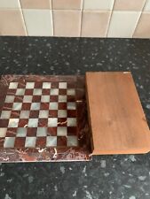 Used, Marble and Onyx Chess Set with Matching Chess Board for sale  Shipping to South Africa
