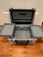 Unbranded Metal Makeup Case Professional Makeup Artist Train Case Silver, used for sale  Shipping to South Africa