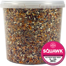 Used, SQUAWK No Mess Seed Mix - All Year Round Premium Wild Bird Garden Food For Birds for sale  UK