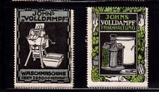Selos publicitários alemães - Máquinas de lavar e enlatar John's "full steam" comprar usado  Enviando para Brazil