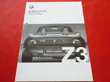 BMW Z3 E36/7 E36/8 Roadster Coupé 1.8 2.0 3.0i M Coupé Cennik 2000, używany na sprzedaż  Wysyłka do Poland