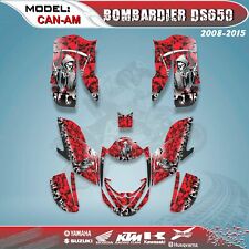 ATV Graphics Kits Decals Stickers Reaper Red 4 Can Am Bombardier DS650 2008-15, used for sale  Shipping to South Africa