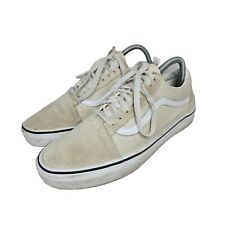 Usado, Sapatos Vans Old Skool Camurça Branca Creme Masculino 8 Feminino 9.5 Top Baixo com Cadarço Sujo comprar usado  Enviando para Brazil