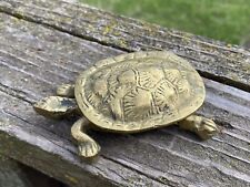 Vintage Brass Turtle Hinged Lid Dish Ashtray  for sale  Shipping to South Africa