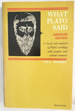 1967 Paul Shorey LO QUE DIJO PLATÓN, filosofía griega, historia, república, disculpa. PB segunda mano  Embacar hacia Argentina