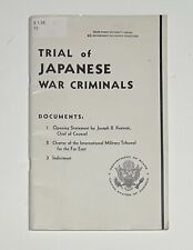 Julgamento de criminosos de guerra japoneses impressão do governo dos EUA 1946 Washington Excelente estado usado comprar usado  Enviando para Brazil