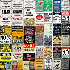 Vintage Metalowe blaszane znaki Plakat Tablice garażowe Klub Męska jaskinia Dom Dostosuj wystrój, używany na sprzedaż  Wysyłka do Poland